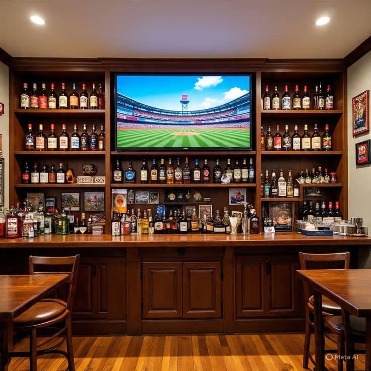 Hotel bar with seating for evening drinks and conversation