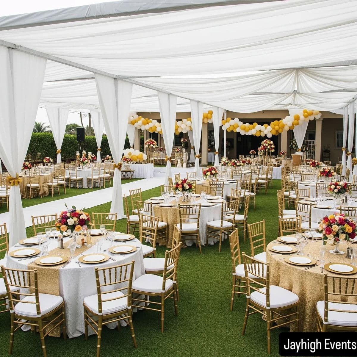 Wedding reception setup at Kosayo Hotel